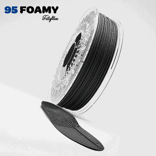 [95AFFOAMYBLA175750] FILAFLEX 95A FOAMY BLACK 1.75MM 750gr.