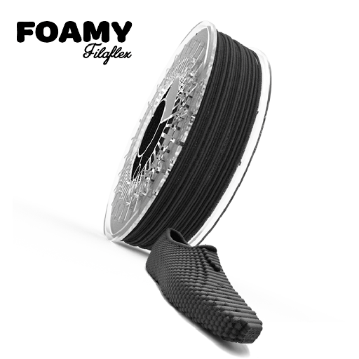 [FOAMBLK175750] FILAFLEX FOAMY BLACK 1.75MM 750gr